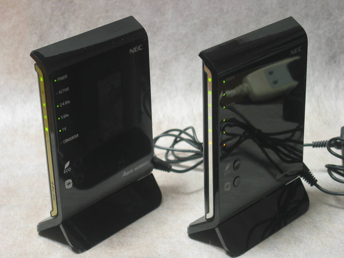 NEC Aterm/WG1800HP2+WG1800HP 11ac/無線LANルーターx2イーサーネットコンバーターモードにて設定中古動作品拍卖