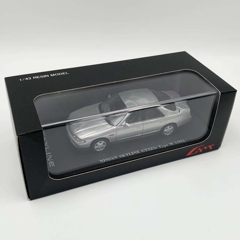 【中古】訳有 CAM@ カムアットマーク 1/43 日産 スカイライン GTS 25t (R33) 4ドアセダン 1993年型 スパークシルバーツートン拍卖