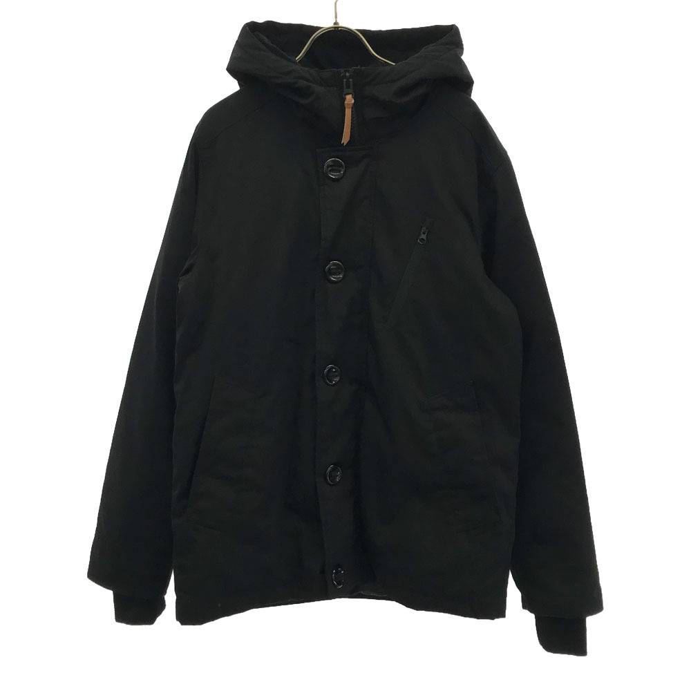 ペンフィールド フード付き 中綿ジャケット M ブラック PEN FIELD ダブルファスナー メンズ拍卖