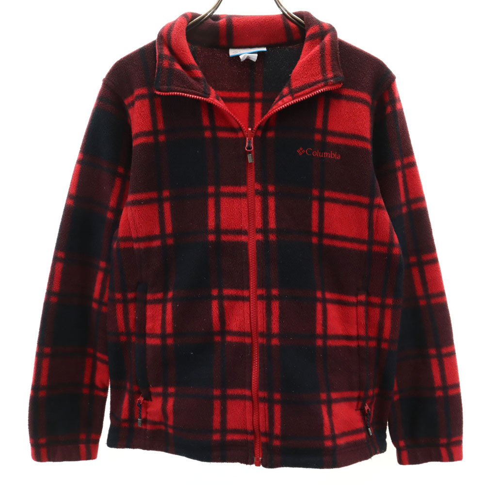 コロンビア PL3612 チェック フリースジャケット M レッド系 Columbia アウトドア レディース拍卖