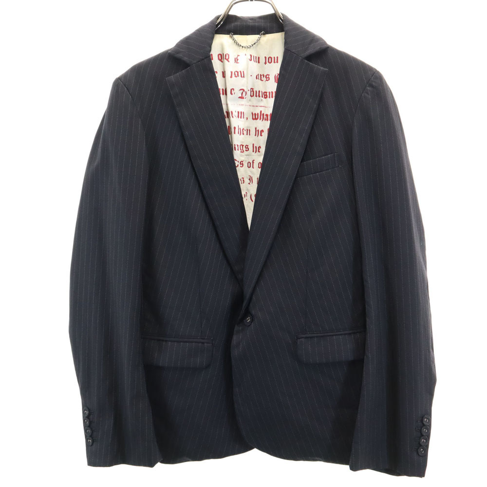 フランシストモークス 日本製 バックプリント ストライプ柄 テーラードジャケット 1 FranCisT_MOR.K.S. ブレザー メンズ拍卖