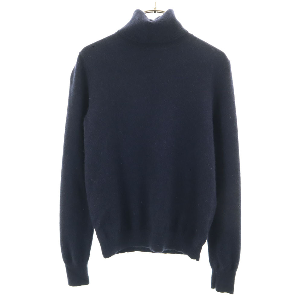 ユニクロ カシミア100% 長袖 タートルニット セーター M ネイビー UNIQLO ニット レディース拍卖