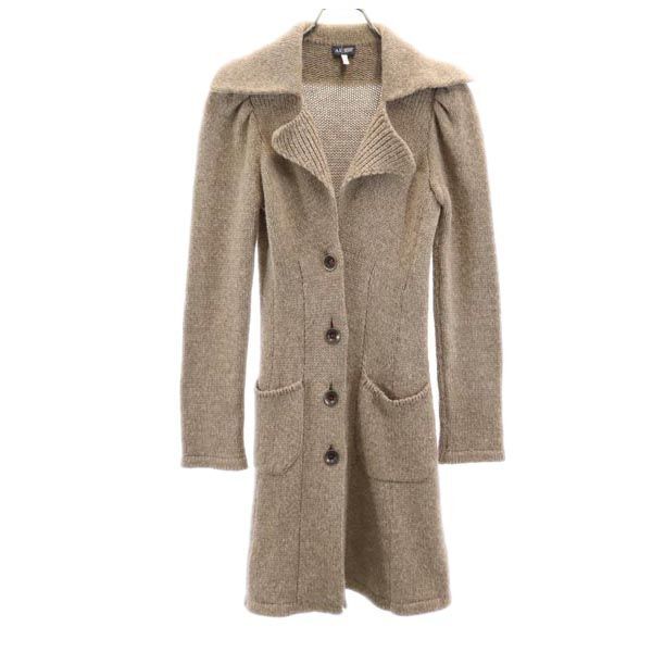 アルマーニジーンズ ニット カーディガン USA6 ブラウン ARMANI JEANS レディース拍卖