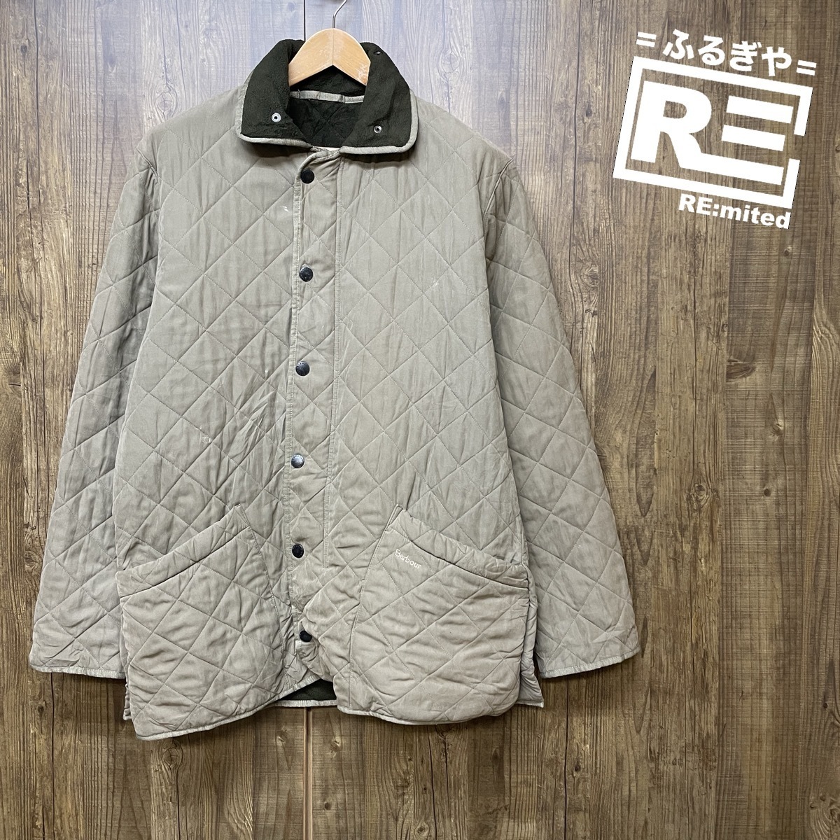 古着 L Barbour バブアー キルティングジャケット 4607拍卖