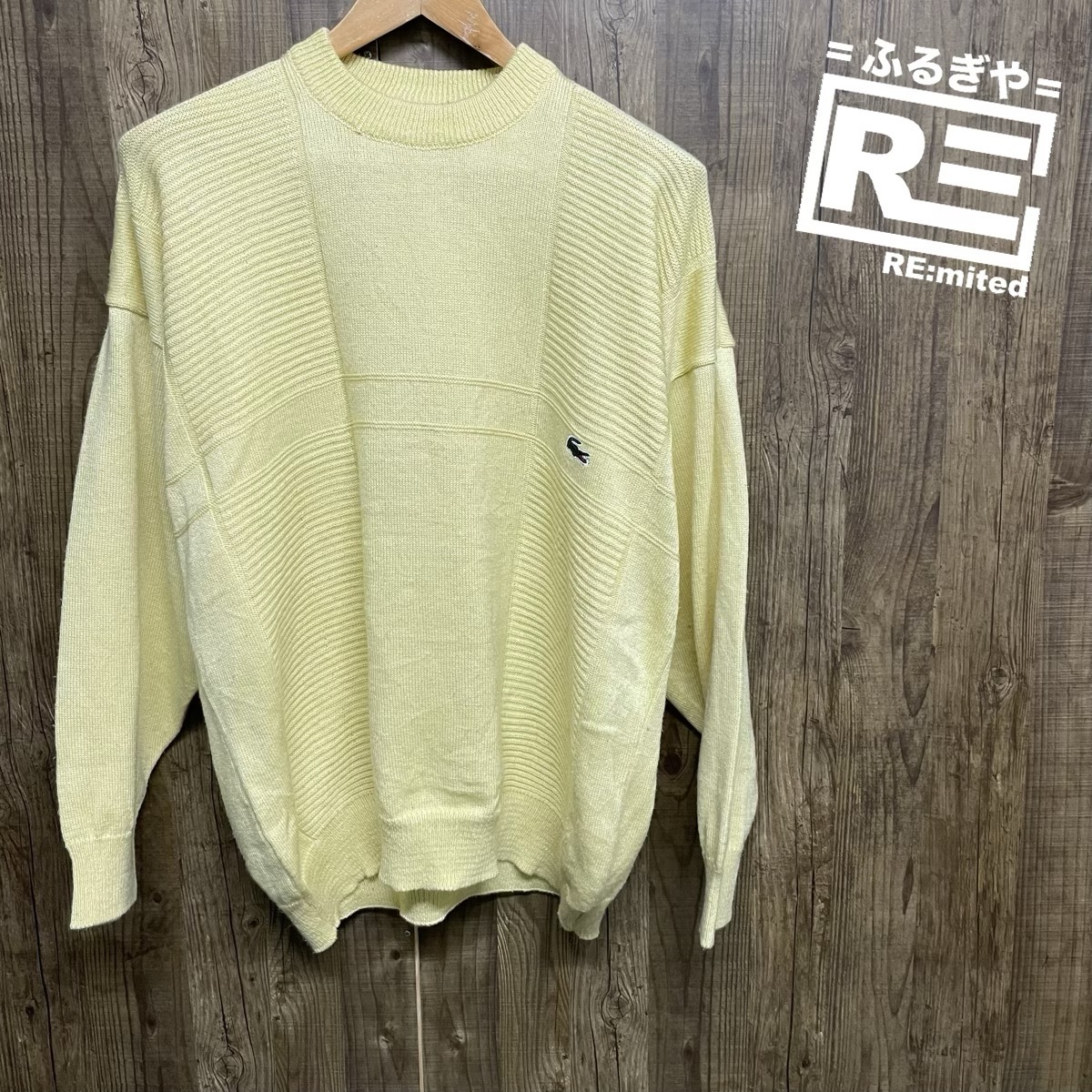 古着 XXL LACOSTE ラコステ アクリルニット ワンポイント 2743拍卖