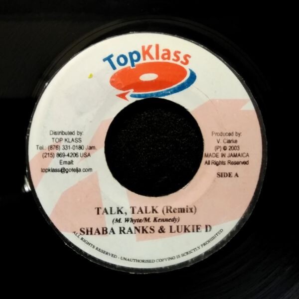 EPレコード SHABA RANKS & LUKIE D / TALK, TALK (REMIX)拍卖