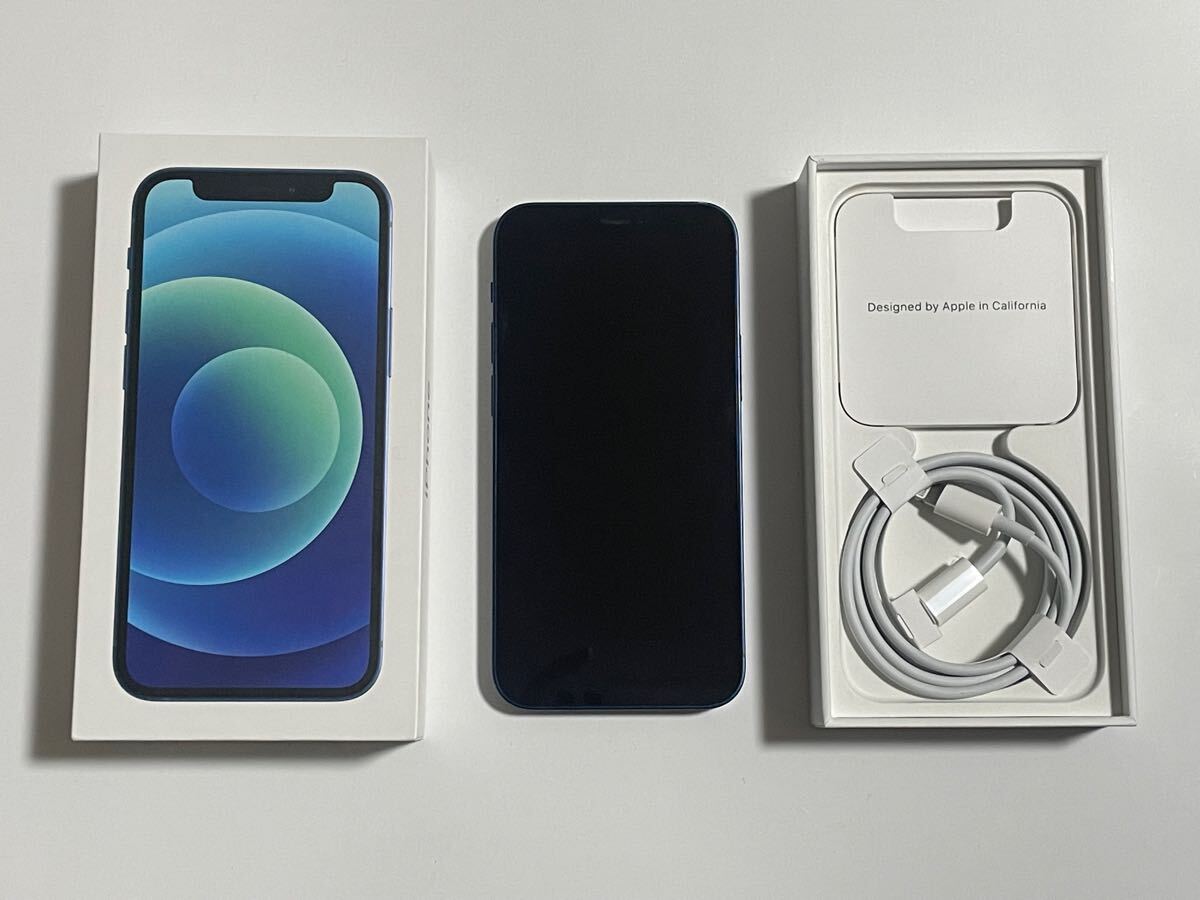SIMフリー iPhone12mini 128GB 判定 ○ ブルー 付属品 未使用完品 12mini アイフォン 送料無料 iPhone 12 mini スマホ iPhone12 ミニ拍卖