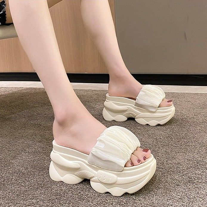 24cm レディース サンダル 9cm 歩きやすい 楽ちん 痛くない 普段履き ふわふわ 可愛い スタイルアップ 軽い 軽量 ホワイト 445拍卖
