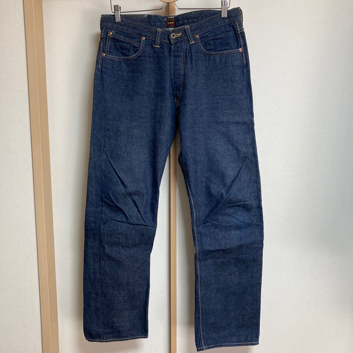 【美品】Lee リー 101B 3101 ビンテージ復刻 センター赤タグ COWBOY カウボーイ デニムパンツ ジーンズ インディゴ W33 日本製 濃紺拍卖