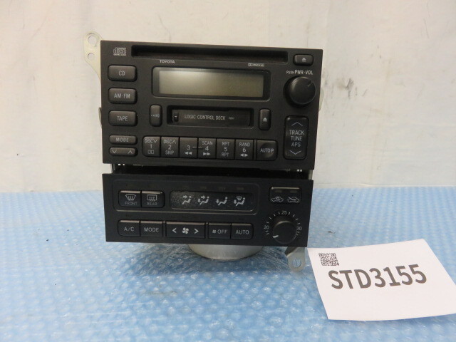 STD3155 作動OK/トヨタ純正 GX100 マークIIグランデ チェイサー JZX100 クレスタ/CDオーディオ プレーヤー エアコンスイッチ/拍卖