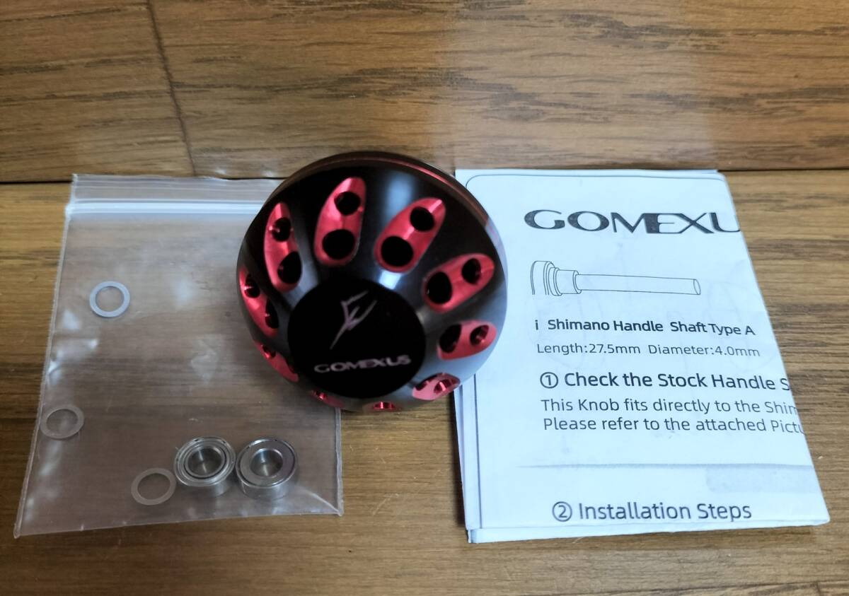 ■ハンドルノブ GOMEXUS 赤 検/シマノハンドルタイプA用拍卖