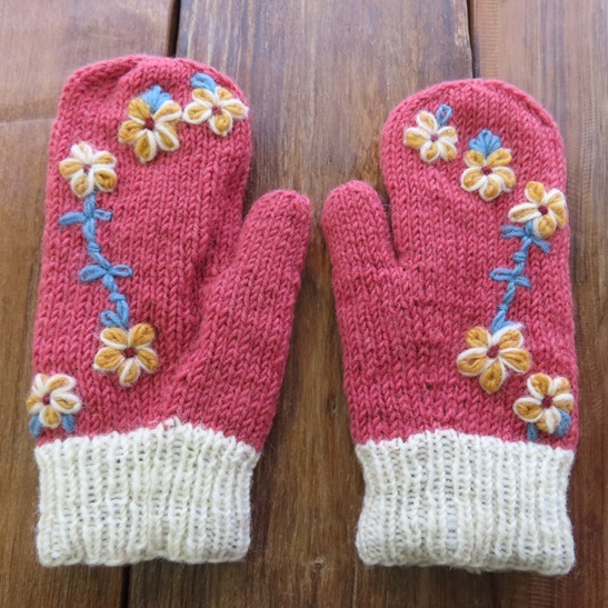 〓 新品 〓 ミトン手袋 〓 ウール フリース 防寒 暖 エスニック アジアン ネパール おしゃれ 〓T250拍卖