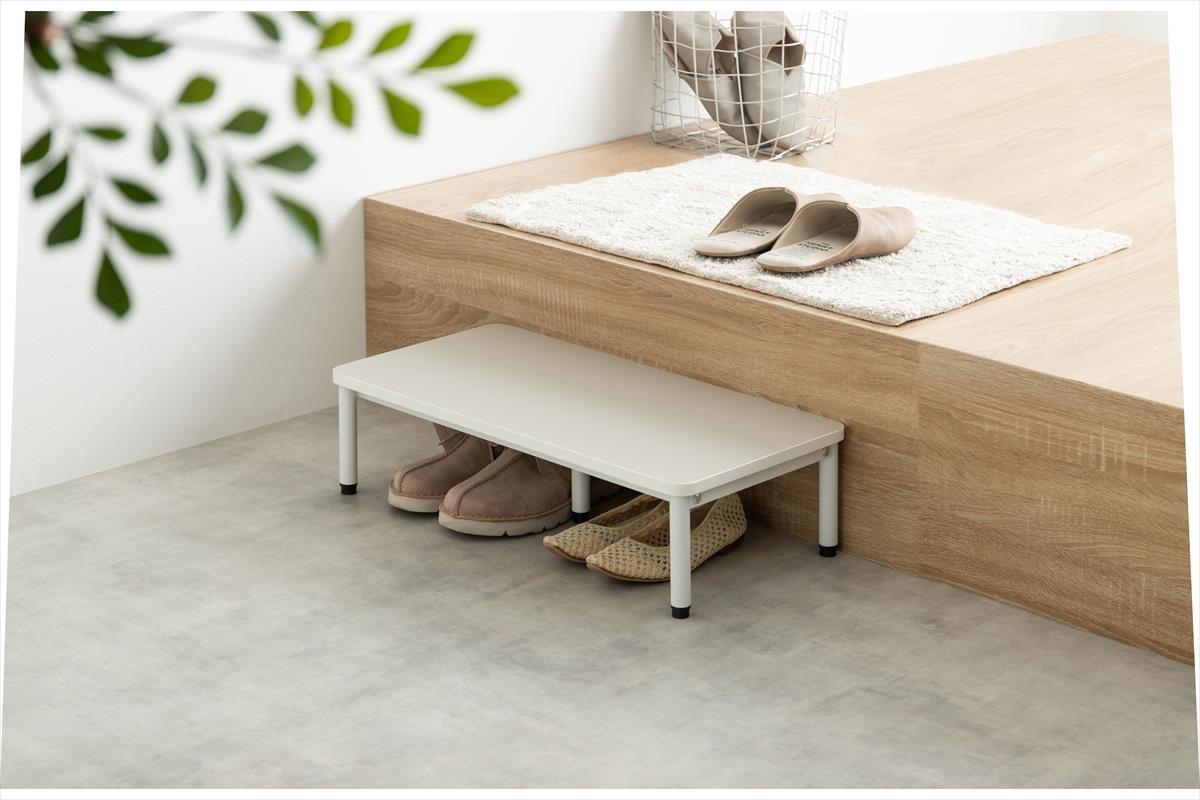 玄関踏み台 ステップ台 1段シューズラック 幅60cm グレージュ色拍卖