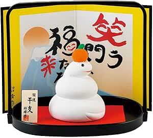 鏡餅になった開運干支 2025年 干支 巳年 蛇 開運 鏡餅 福 巳(手提げ盆) 屏風にお盆までついてます。新品 送料無料拍卖