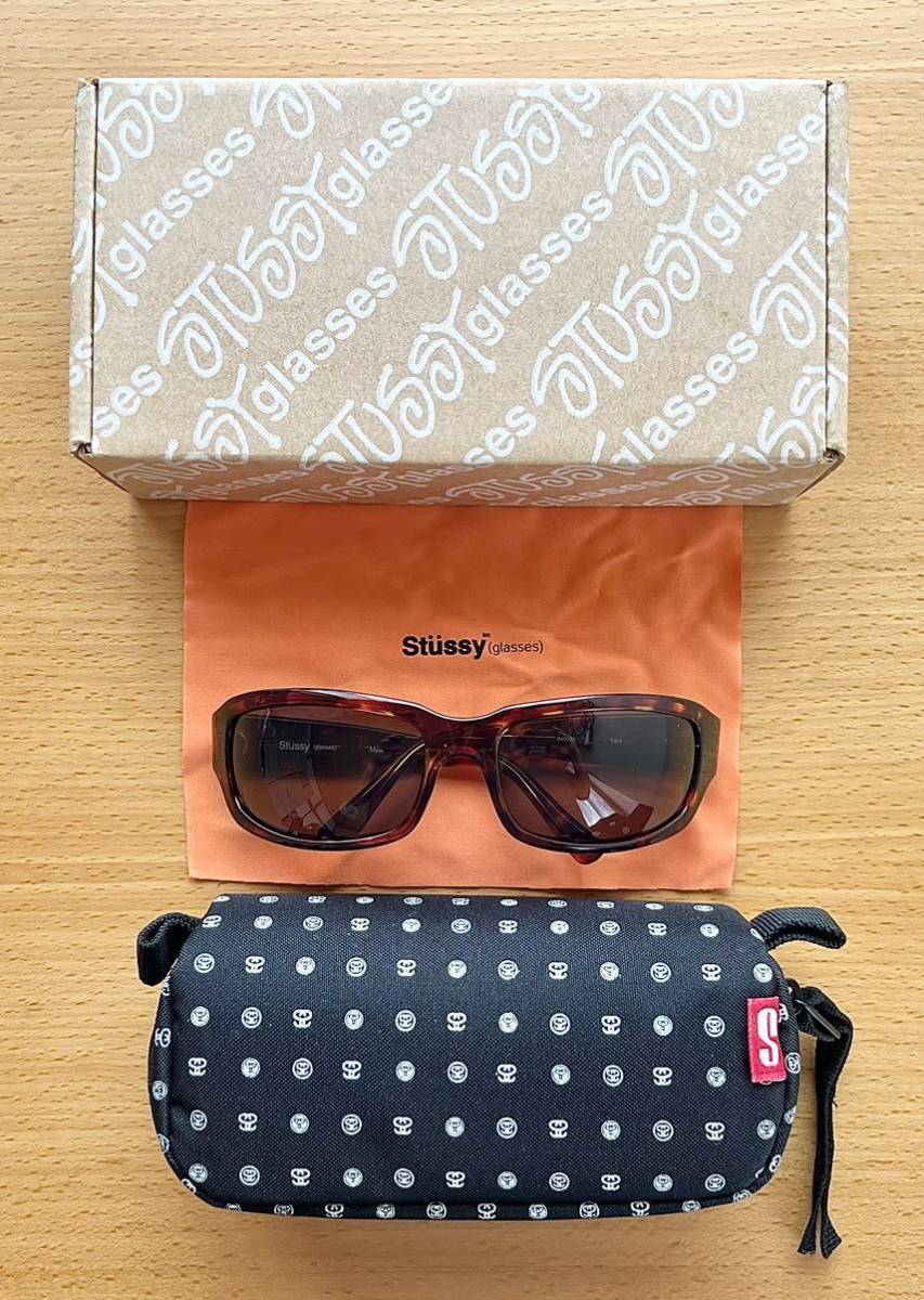 希少90年代90'sビンテージOLDオールドStussyステューシーアイウェアサングラスシャネルロゴモノグラムケース元箱他全付属品付きWTAPS送\600拍卖