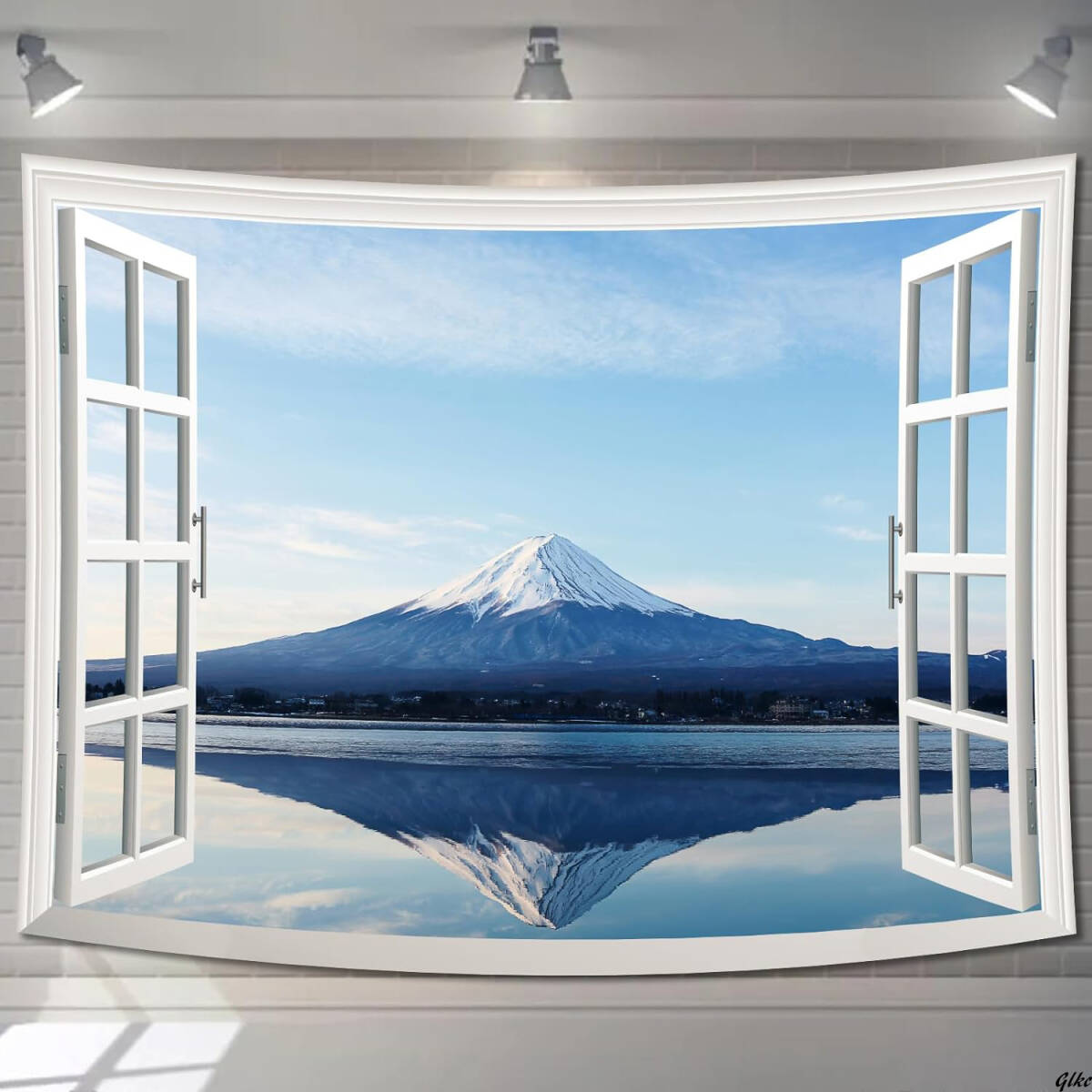 【多機能タペストリー 富士山 】 インテリア 雰囲気転換 タペストリー 高品質 オシャレ 仮窓 富士山 青空 壁掛け 壁飾り拍卖