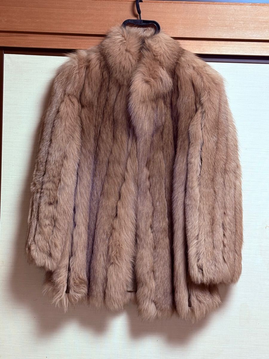 美品 MG sable フォックス 染狐 コート 毛皮 購入価格 300,000円拍卖
