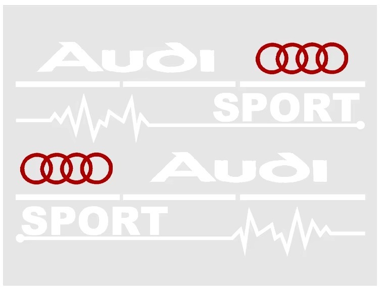 Audi ドレスアップステッカー 白 A1 A2 A3 A4 A5 A6 A7 A8 Q2 Q3 Q4 Q5 Q6 Q7 Q8 TT R8 e-tronGT拍卖