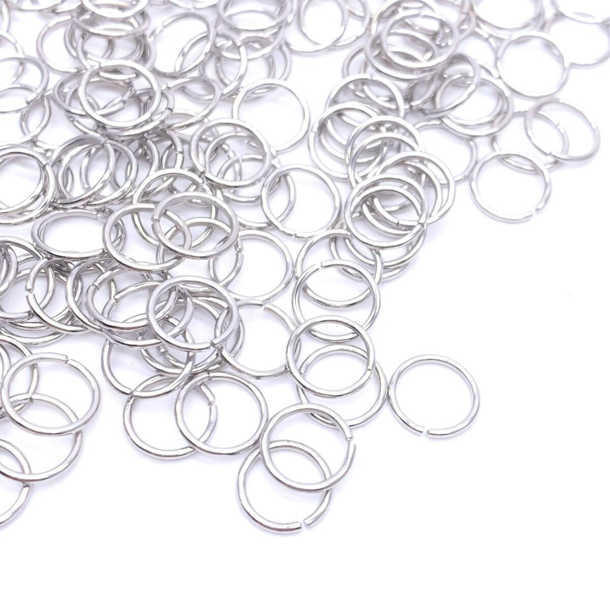 丸カン 10mm ホワイトシルバー/シルバー 各20g 約105個拍卖