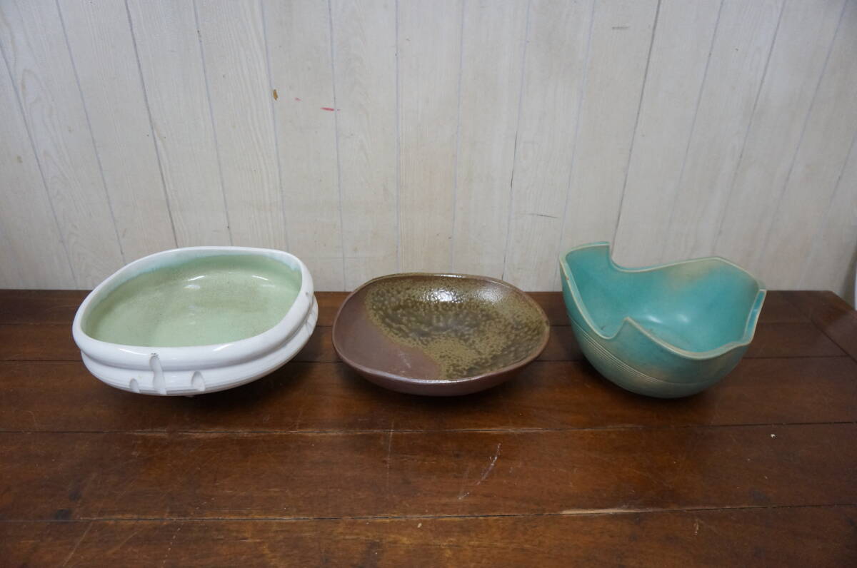 中古品☆花瓶☆花器☆盆栽☆水盤☆和風☆華道☆3点セット☆412S4-J15923拍卖