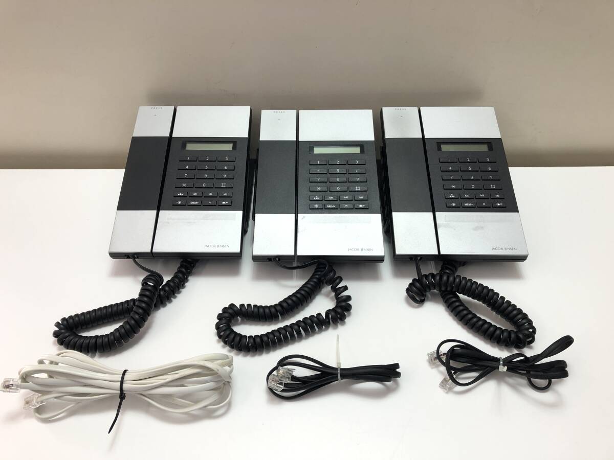 ■JACOB JENSEN/ヤコブ・イェンセン 電話機 TP-0062/JJ Telephone3 ビジネスフォン 電話機 3台セット■2127拍卖