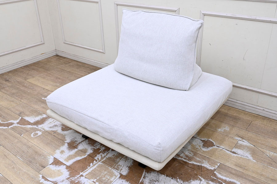 X251M ◆50万円 美品 カバークリーニング済み 高級家具メーカー リーンロゼ 人気シリーズ プラド 1Pソファ 一人掛け シングルソファ拍卖