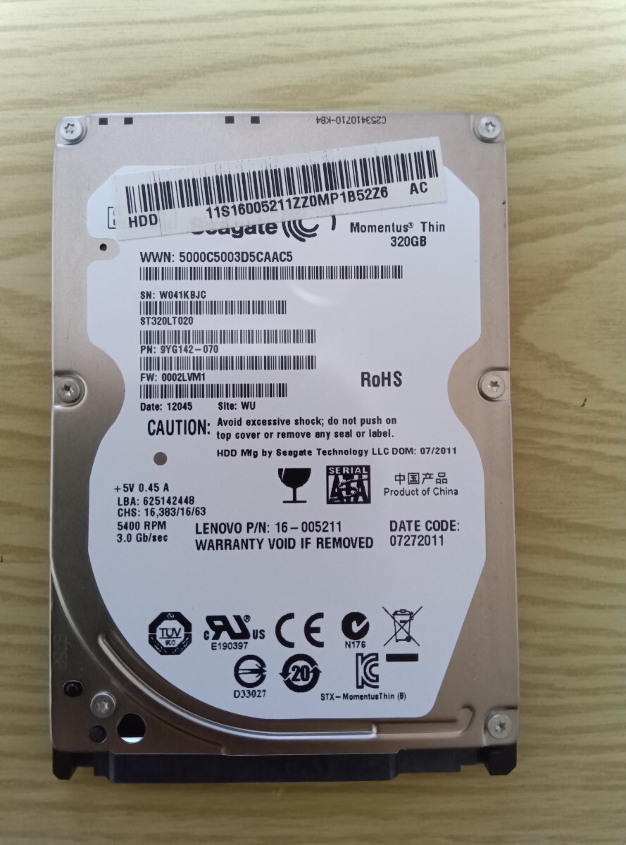 Seagate  ハードディスク 320GB拍卖