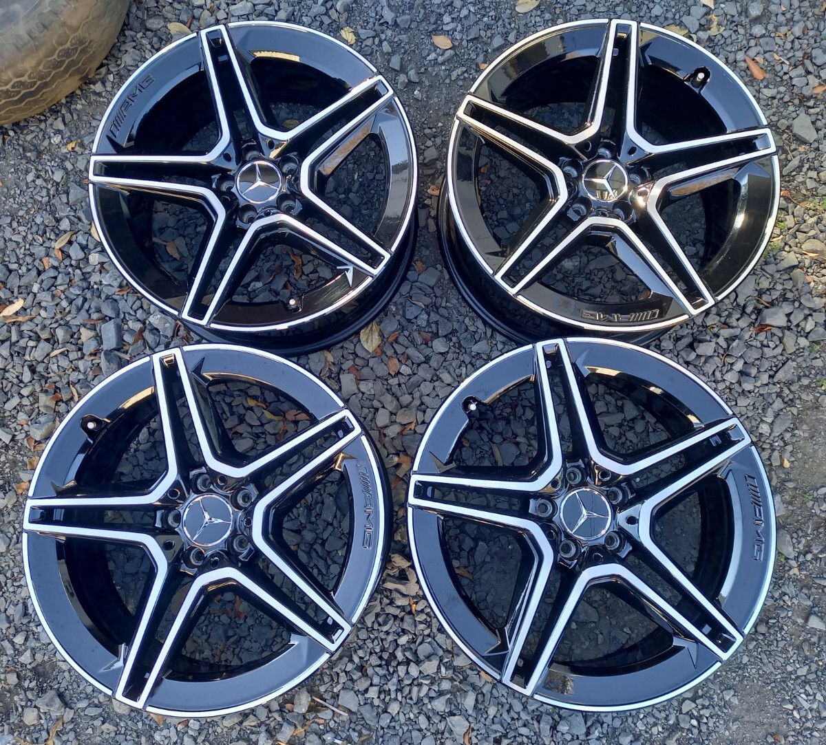 美品 ベンツ 純正 AMG 19インチ 8J +33 +10 PCD112 5H ブラック 4本 CLS C257 拍卖