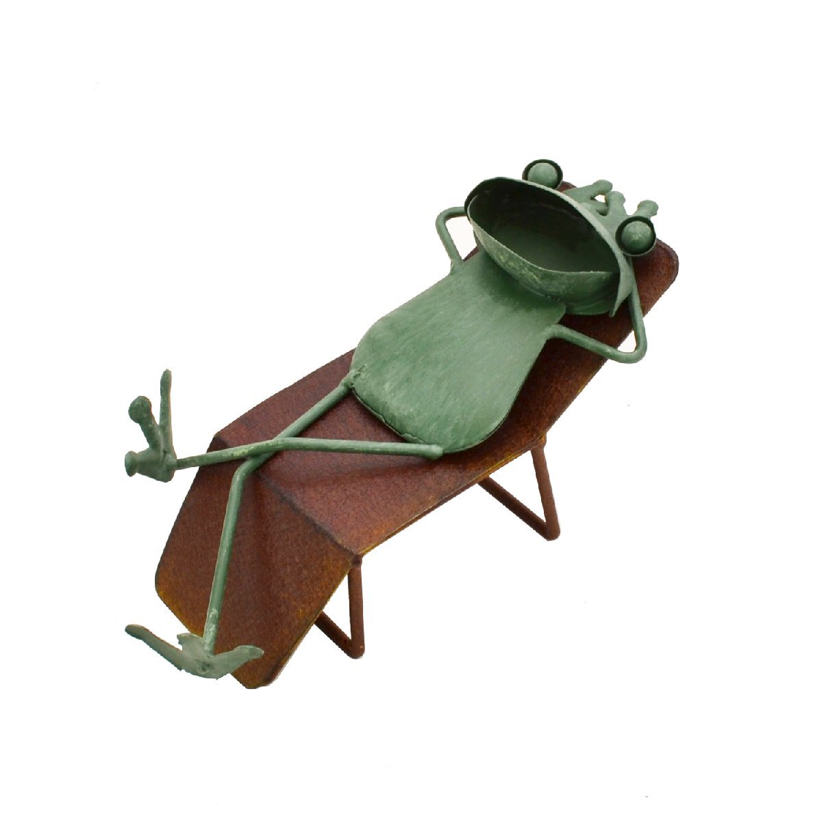 ブリキシリーズ ブリキガエル カエルベッド ビーチ オブジェ拍卖
