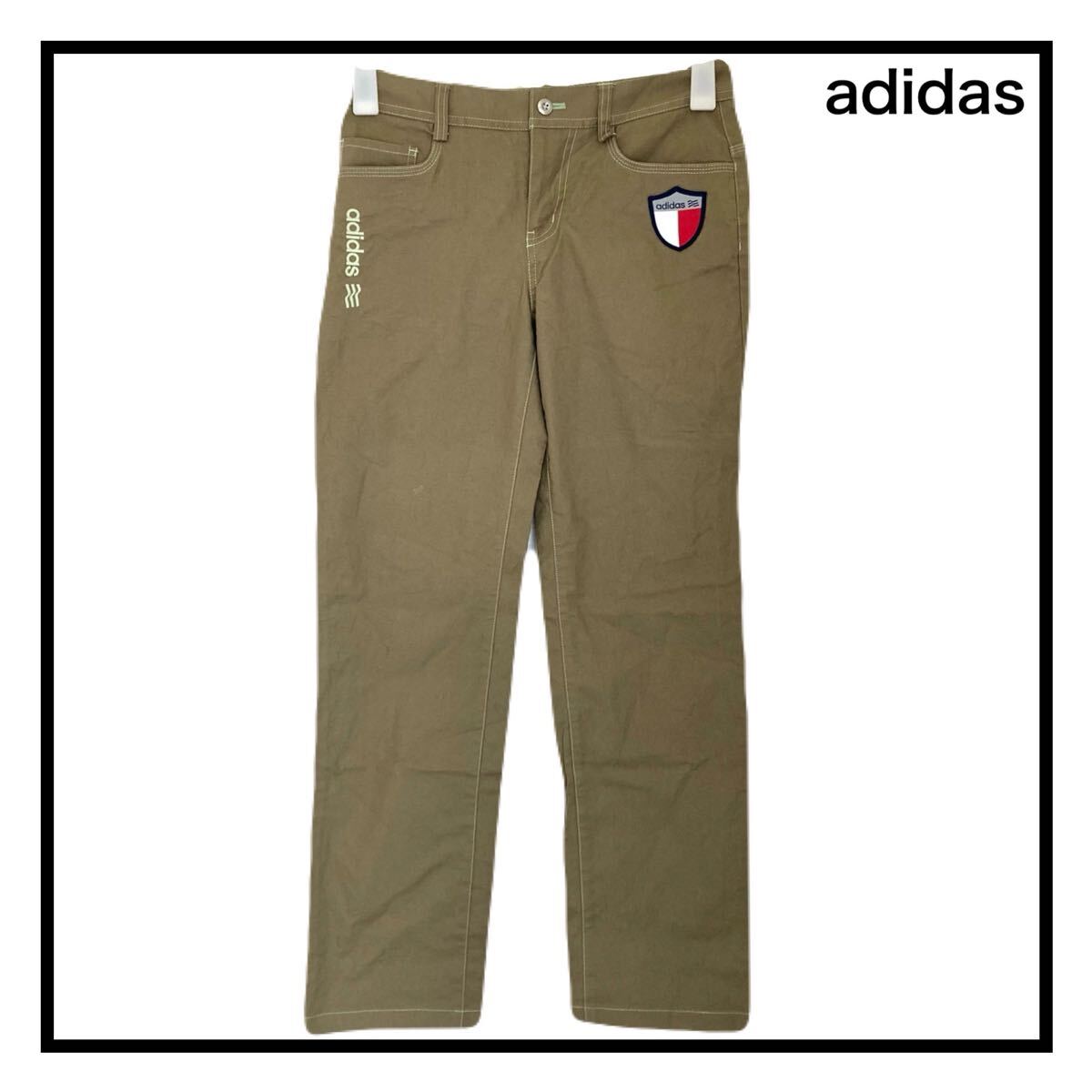 adidas チノパン カーキ パッチワーク メンズ パンツ カジュアル M拍卖