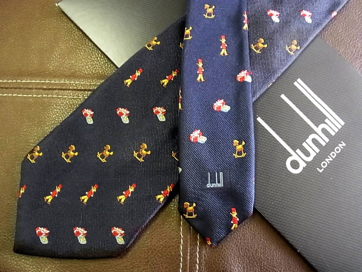 ●5-2530●在庫処分SALE●【dunhill】ダンヒル【プレゼントBOX・おもちゃの兵隊・木馬】ネクタイ拍卖
