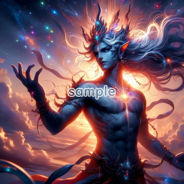 A3 350dpi 神 ヴィシュヌ オリジナル絵イラスト著作権フリー画像素材 58P God Vishnu Original picture image material copyright free拍卖