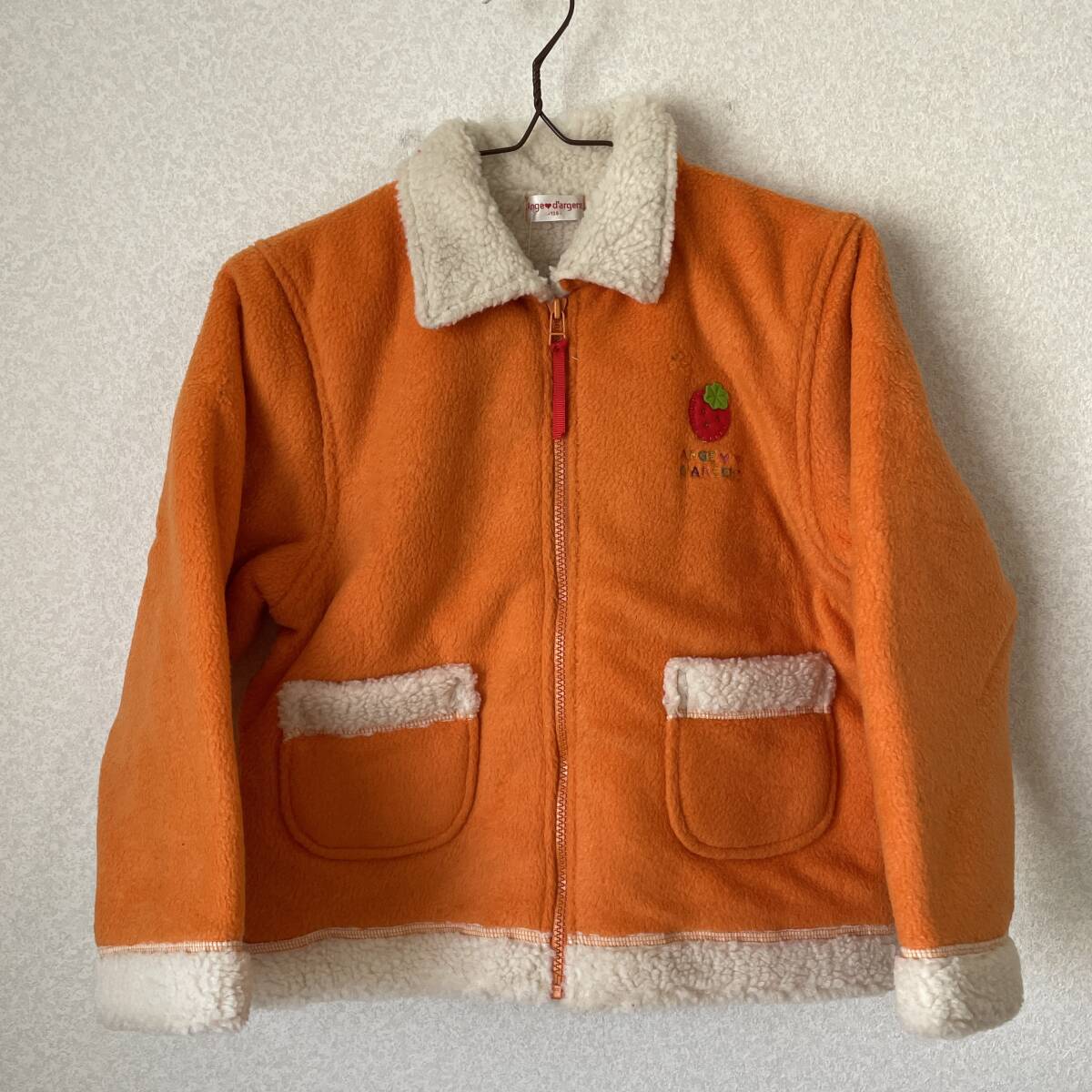 【新品訳あり】Ange d'argent アンジェダルジャン 裏ボア フリースジャケット コート 130拍卖