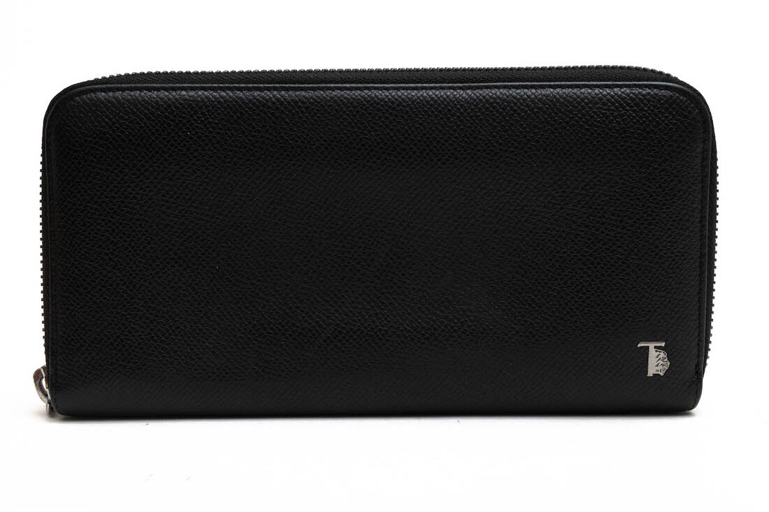 TOD'S トッズ 長財布 XAMLEOA0400DOUB999 P-FOGLIO ZIP AROUND GR. 19X105 ペブルドレザー 牛革 小銭入れあり ラウンドジップ ラウンドフ拍卖