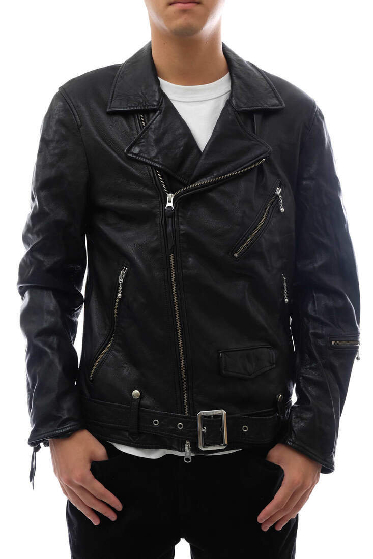 nano universe ナノユニバース ダブルライダース NUC73L00879SH オイルドヴィンテージWライダース ラムレザー 羊革 インヴィスタ社製THERM拍卖