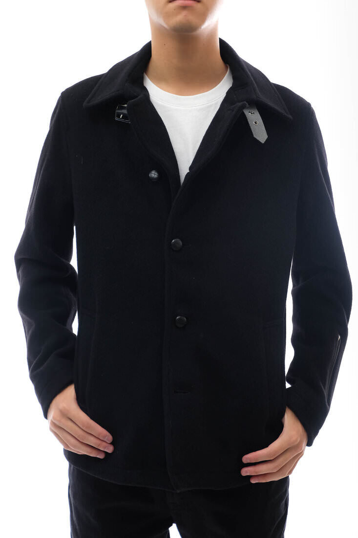SOPHNET. ソフネット ステンカラーコート SOPH-178024 MOSSER MELTON SHORT COAT 2017AW メルトン生地 スター柄ライニング ショートコート拍卖