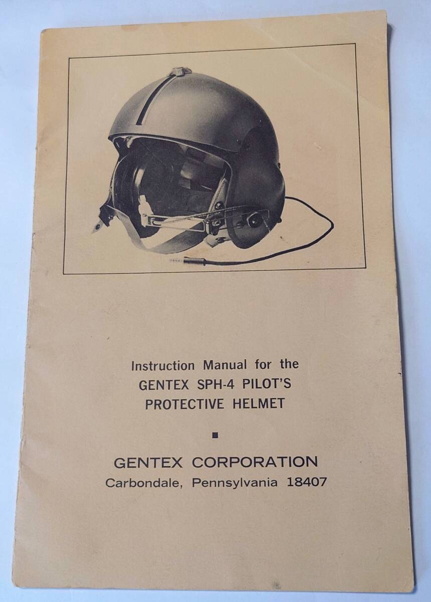 米軍放出 1968 GENTEX SPH-4 PILOT'S PROTECTIVE HELMET マニュアル拍卖