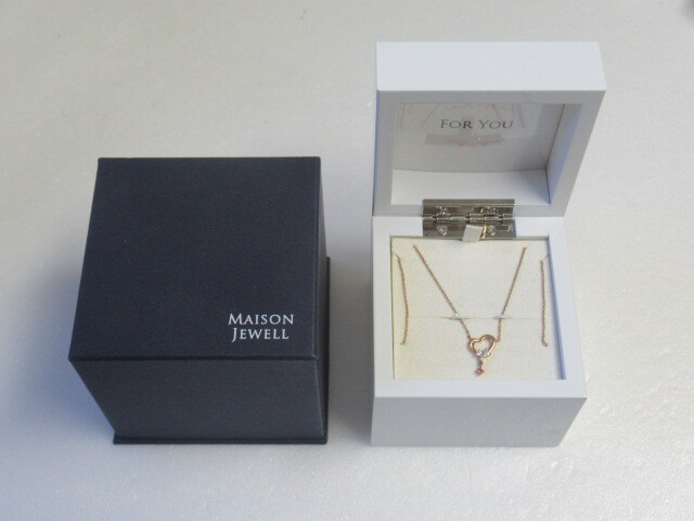 ■MAISON JEWELL メゾンジュエル ハート ネックレス シルバー オルゴールケース SV925拍卖