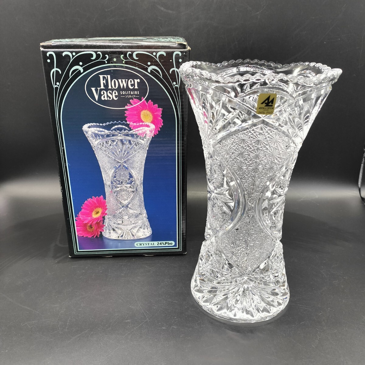 フラワーベース クリスタル 花瓶 クリスタルガラス 花器 タ12拍卖