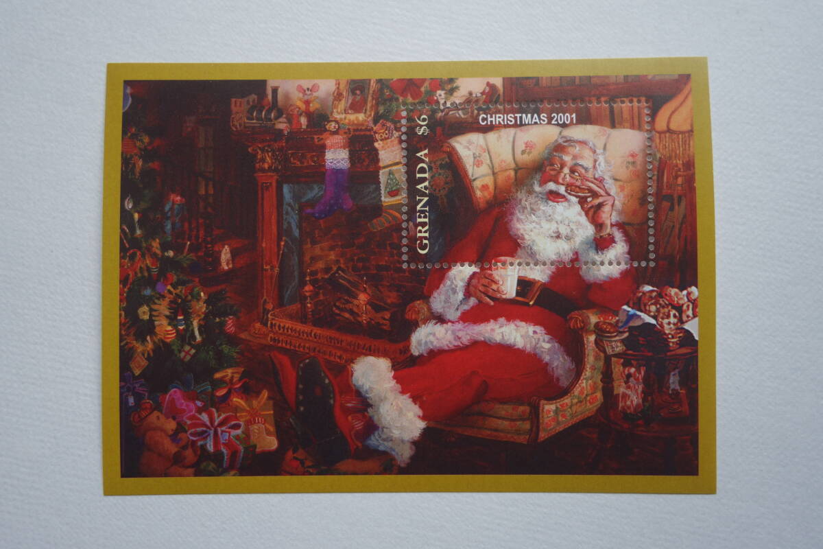 外国切手: グレナダ切手 「2001年 クリスマス」小型シート 未使用拍卖