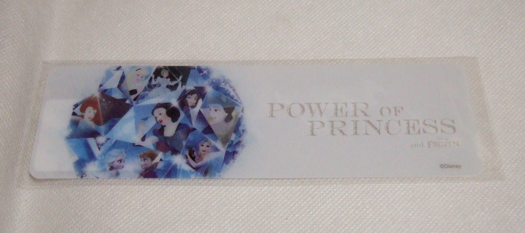 ディズニー パワーオブプリンセス展限定 クリアしおり メインアート ブックマーカー拍卖