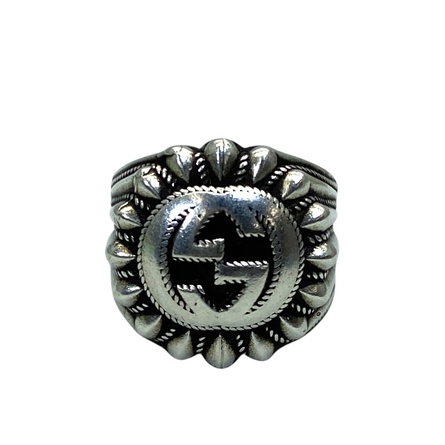 【新品】GUCCI グッチ インターロッキングG シグネットリング 指輪 アクセサリー ジュエリー 小物 SV925 シルバー(サイズ 12号)拍卖