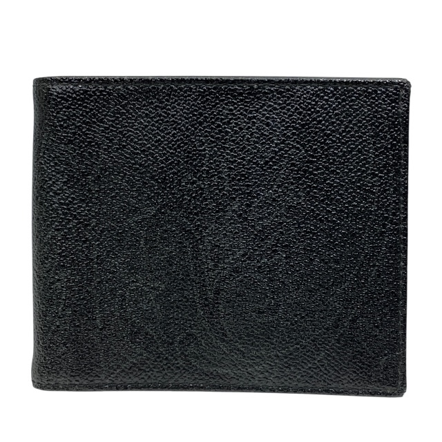 ETRO エトロ 財布 二つ折り財布 折財布 コンパクトウォレット 札入れ ペイズリー柄 総柄 レザー ブラック拍卖