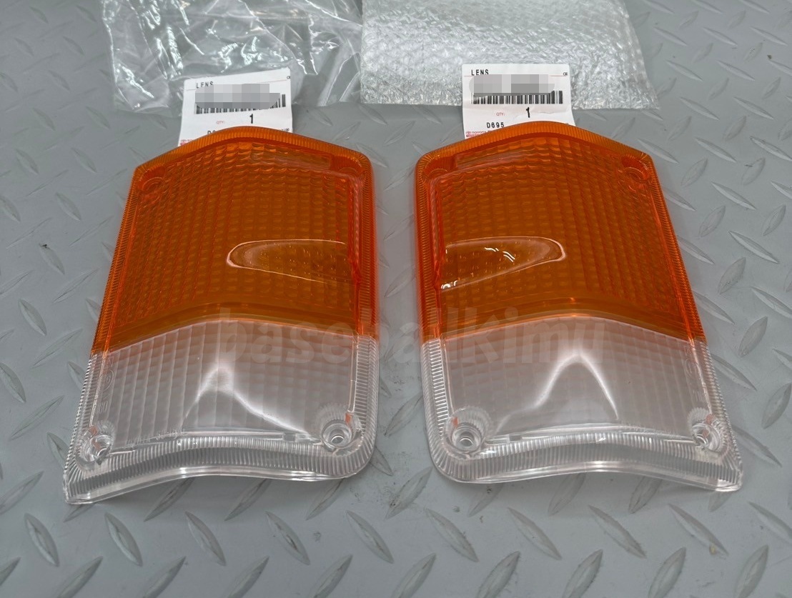 ■新品■トヨタ純正 60 ランドクルーザー フロントウインカーレンズ ターンシグナルランプ 左右セット ランクル拍卖