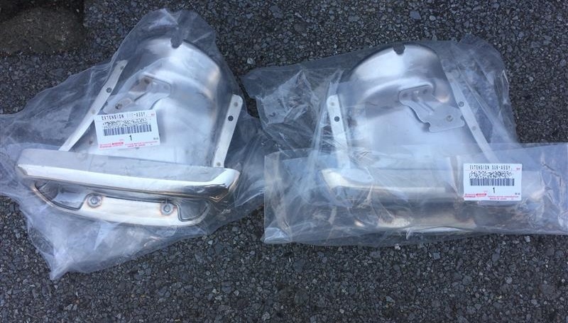 ■新品■トヨタ純正 TOYOTA クラウンアスリート S200系 リアバンパーエクステンション 左右セット ハイブリット用拍卖