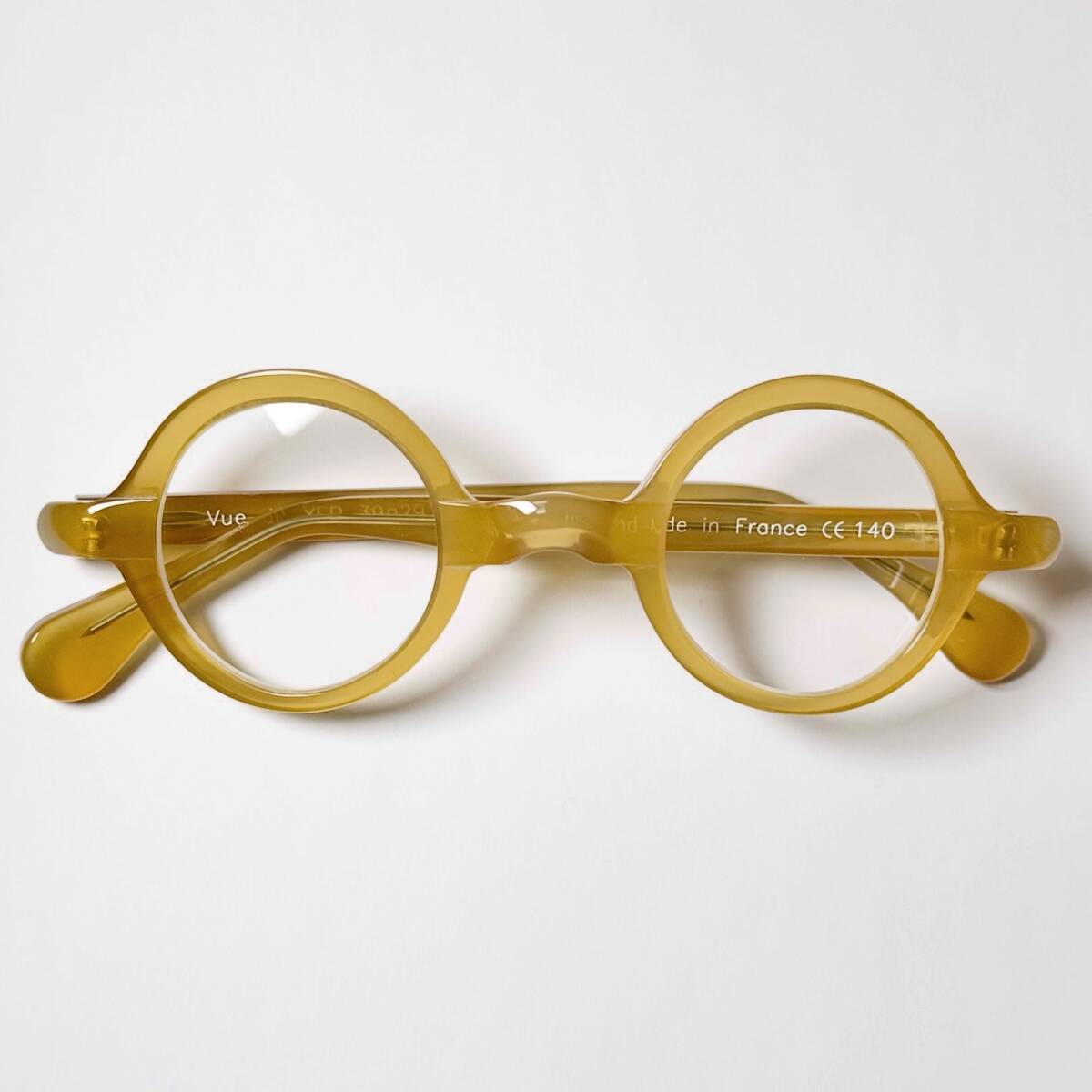 Vue dc. 新品未開封】極太 フレームフランス製 Frame France YEP 676 一山式 丸メガネ 純正ケース付き ヴュードゥシー拍卖