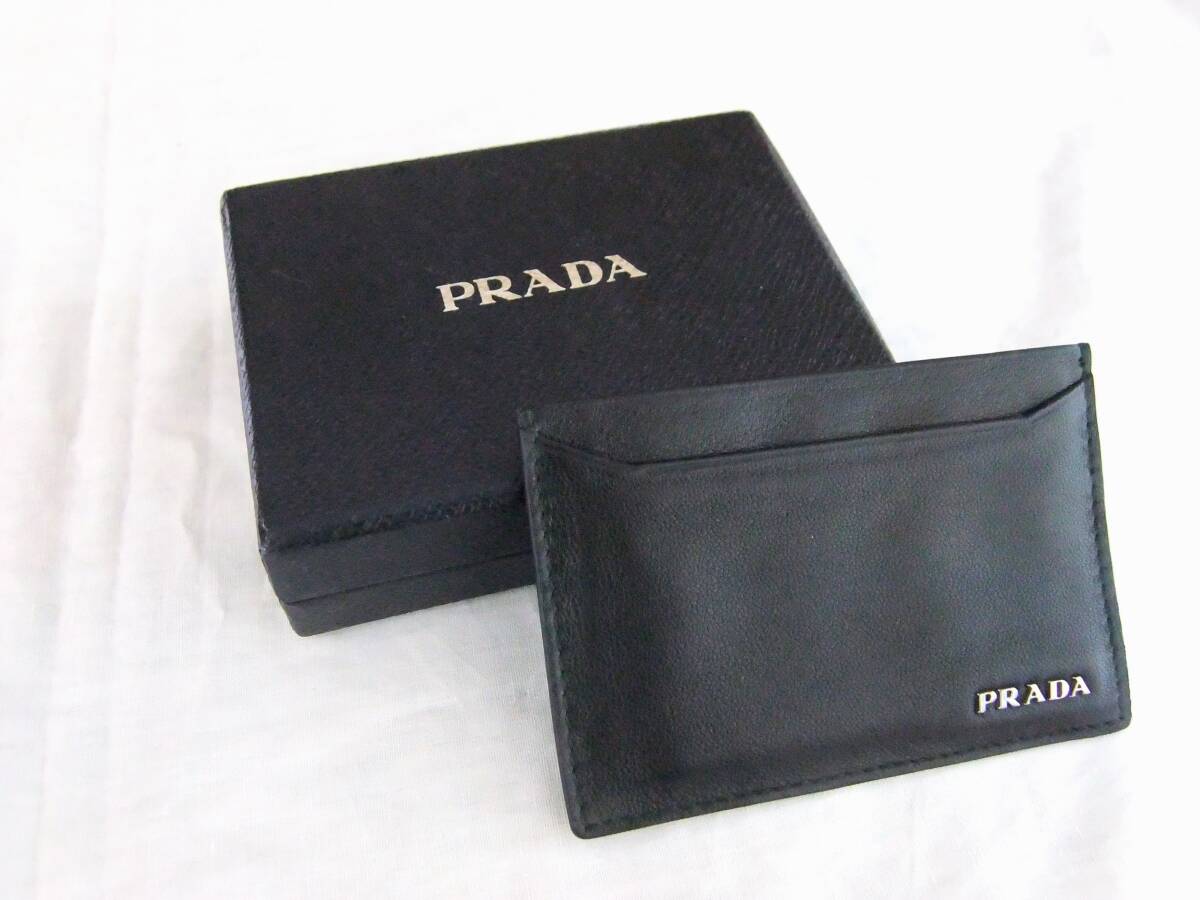 【お買い得!】PRADA//プラダ★カードケース・黒 ※少々難拍卖