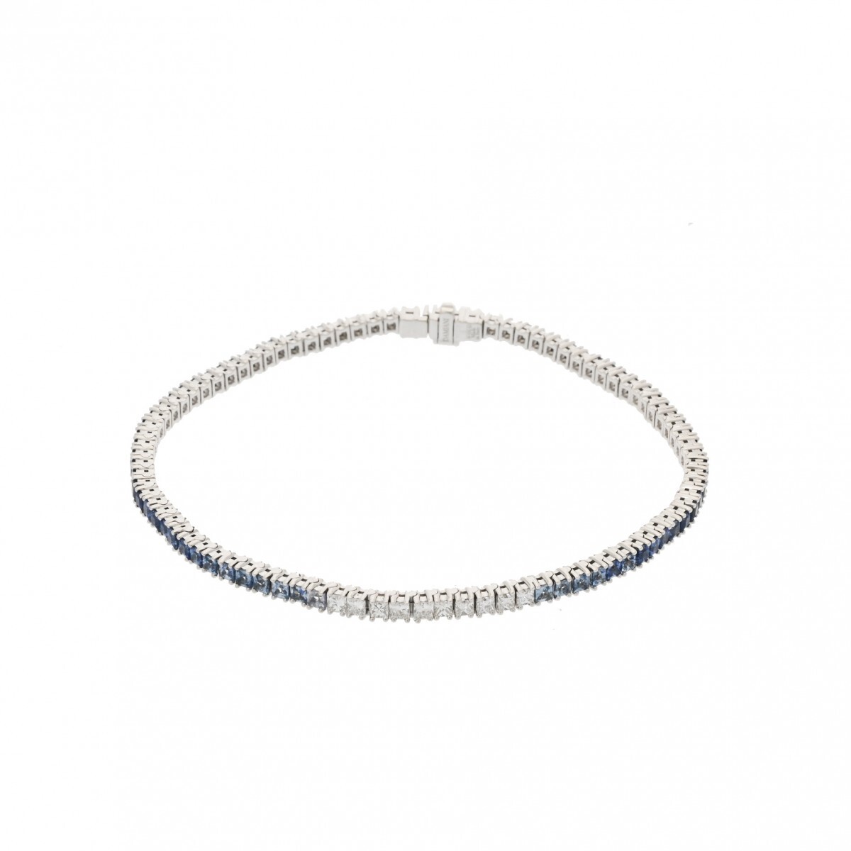 銀蔵 中古 ダミアーニ アイスバーグ タイムレス クラシコ グラデーション シルバー/ブルー K18ホワイトゴールド ブレスレット ランクA拍卖