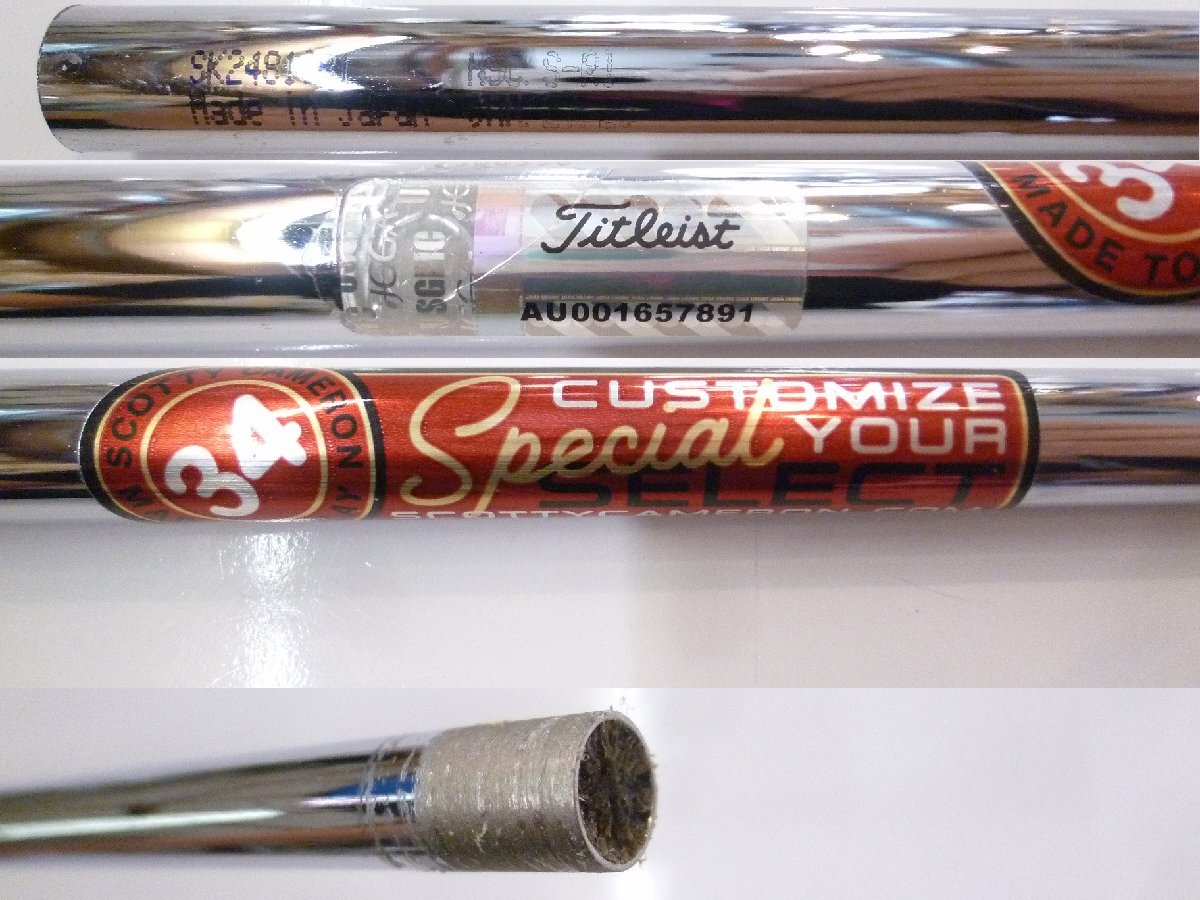中古 パター用 シャフト単品TitleistタイトリストSCOTTY CAMERONスコッティ・キャメロン 純正スチール31インチ*MP@1*V*223拍卖