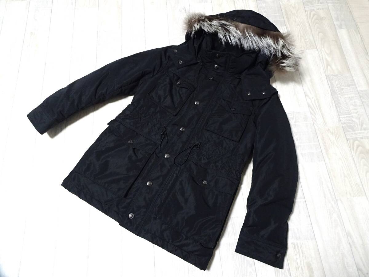 【必見】★バーバリー/ブラックレーベル/シルバーフォックス/ダウンフィールドジャケット/2way/M★【P-713】拍卖